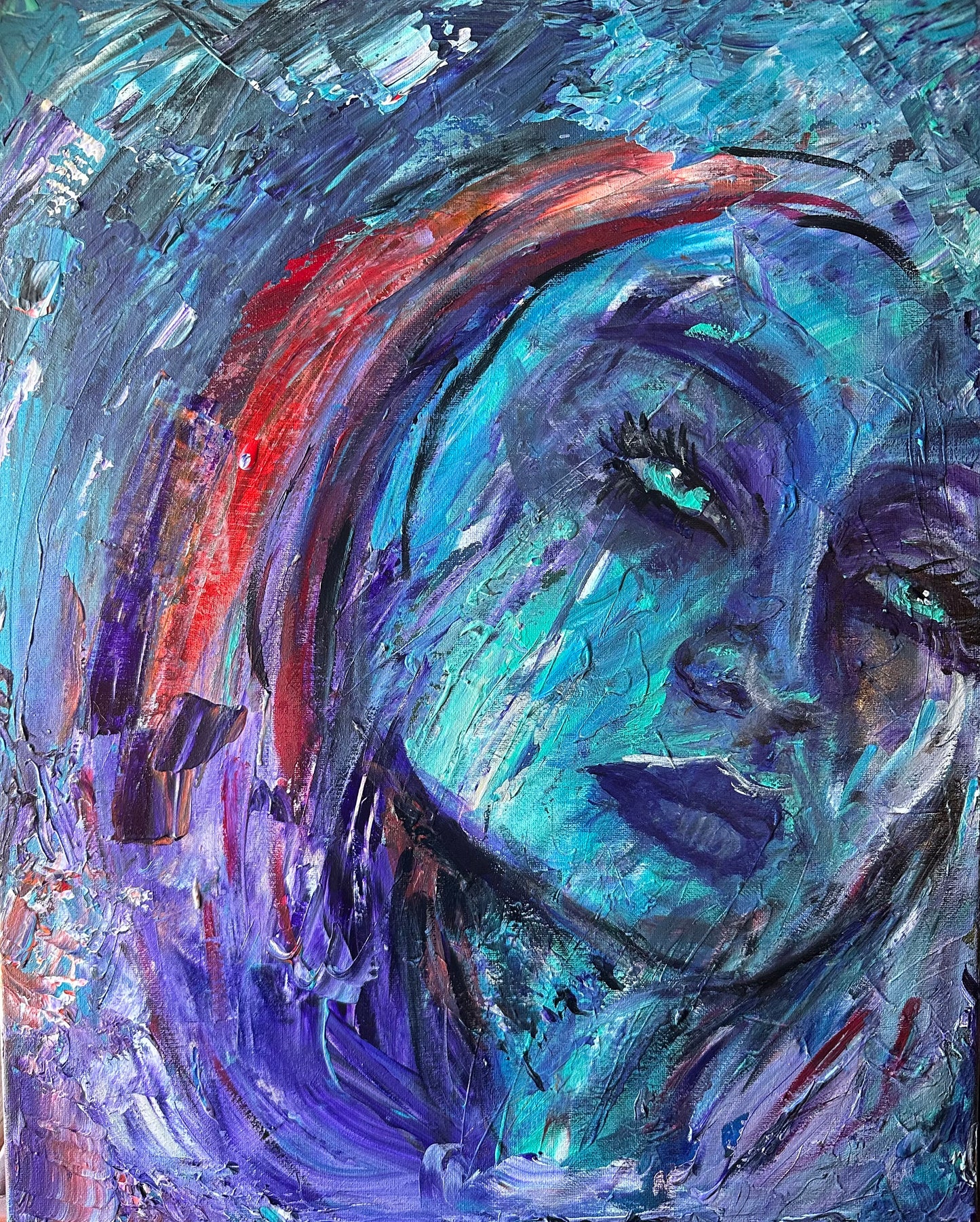 Painting “Drifting Away” acrylic on canvas